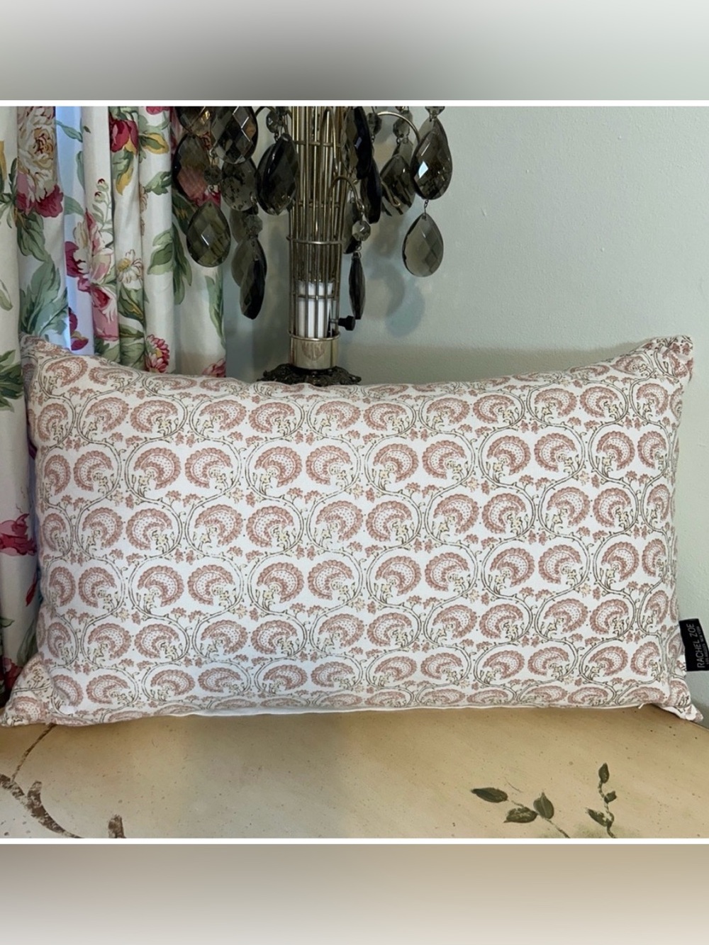 Rachel Zoe Decorative Floral Accent Throw Lumbar Pillow
